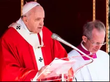Papa Francisco durante a oração do Ângelus.