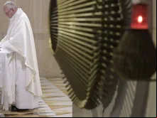 Papa durante a Missa na Casa Santa Marta.