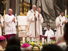 Papa Francisco durante a celebração eucarística.