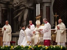 Papa durante as ordenações sacerdotais.