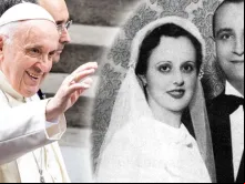 O Papa Francisco e seus pais.