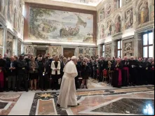 Papa Francisco durante a audiência.