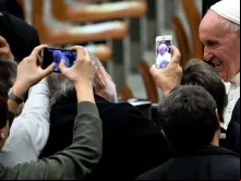 Papa Francisco durante a audiência.