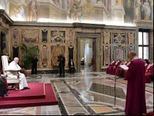 Papa Francisco durante a audiência.