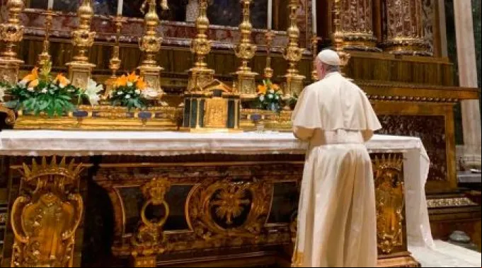 PapaFranciscoSantaMariaLaMayor-TwitterGregBurke-250918.jpg ?? 