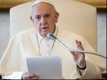 Papa Francisco na Audiência Geral de 18 de março de 2020.