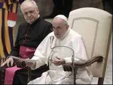 O Papa Francisco na audiência geral.
