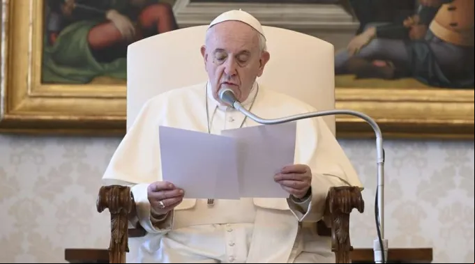 PapaFrancisco_AudienciaGeneral_BibliotecaApostolica_1abril2020_VaticanMedia.jpg ?? 