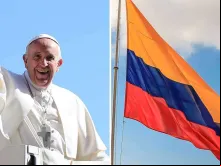 Papa Francisco - Bandeira da Colômbia