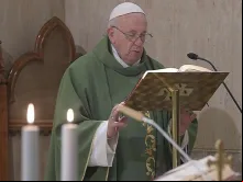 Papa Francisco na Missa da Casa de Santa Marta.