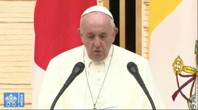 PapaFrancisco_DiscursoAutoridades_Japon_25112019_Captura.jpg ?? 