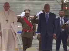 Chegada do Papa Francisco a Maurício 