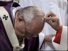 Papa Francisco na Quarta-feira de Cinzas de 2019.
