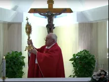 Papa Francisco na missa na Casa Santa Marta.
