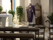 Papa Francisco na Missa privada na Casa Santa Marta, em 10 de março de 2020.