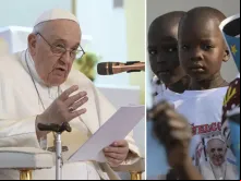 Papa Francisco e crianças do Sudão do Sul