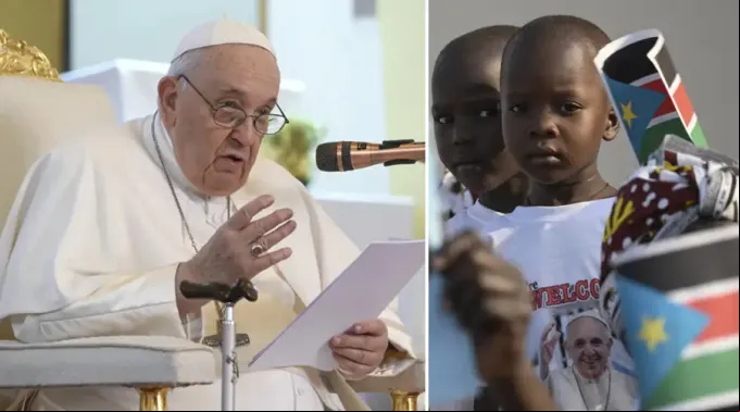 PapaFrancisco_NinCC83os_SudanDelSur_04022023_Vat.jpg ?? 