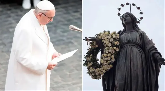 PapaFrancisco_Oracion_Inmaculada_Roma_DanielIbanezACI_08122017.jpg ?? 