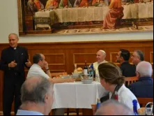 Papa Francisco no almoço de domingo com os jesuítas de Roma. Crédito: Rádio Vaticano