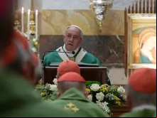 Papa Francisco durante sua homilia.