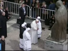 Papa Francisco no memorial de Madre Teresa.