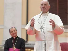Papa durante seu discurso em Cesena.