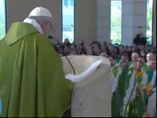 Papa Francisco na Missa do encontro ‘Livres do medo’.