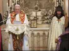 Papa pronuncia seu discurso.