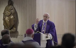 Papa Francisco na Missa.
