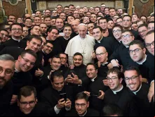Encontro do Papa Francisco com seminaristas.