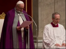 Papa Francisco durante a celebração.