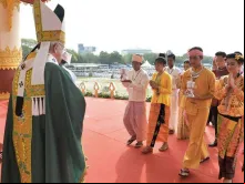 Papa Francisco durante a Missa.