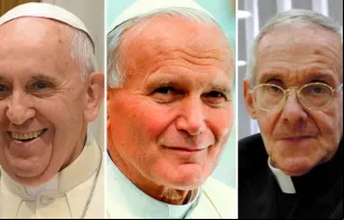 Papa Francisco, São João Paulo II e Cardeal Jean Louis Tauran