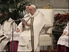 Papa Francisco na homilia