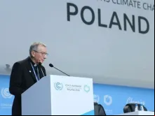 Cardeal Parolin em seu discurso na Cúpula do Clima.