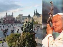 Praça Vermelha na Rússia e João Paulo II