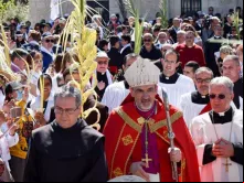 Procissão de ramos em Jerusalém 