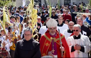 Procissão de ramos em Jerusalém 