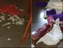 Hóstias e imagens profanadas na capela de Nossa Senhora do Perpétuo Socorro. Crédito: Facebook Parroquia Santa Ana de Nindiri_FP Oficial