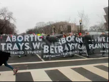 Pró-vidas na Marcha das Mulheres em Washington D.C.