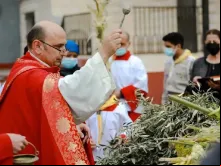 Padre Gabriel Romanelli no Domingo de Ramos.