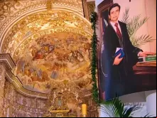 Fotografia do Beato Rosário Livatino na Catedral de Agrigento.