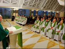 Papa na Casa Santa Marta.