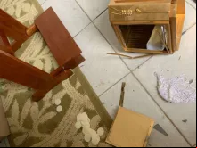 Sacrário profanado na capela Nossa Senhora das Graças.