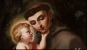 O Menino Jesus e santo Antônio de Pádua.