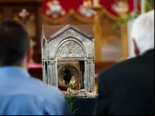 Veneração do coração de São João Vianney em San Antonio, Wythshawe, Inglaterra (2012