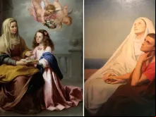 Santa Ana e a Virgem Maria - Santa Mônica e santo Agostinho