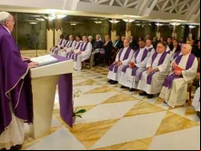 Papa Francisco na Missa em Santa Marta.