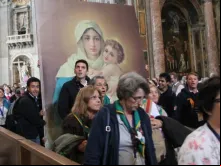 Membros do movimento Schoenstatt na audiência com o Papa