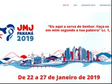 Captura de tela do site da JMJ Panamá 2019